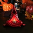 thumbnail image 1 of Halloween Decorations Resin Candle Holder Cloak-Witch Lanterns Home Decor Ornaments Art Crafts Tea Light Candleholders, Red, 1 of 6