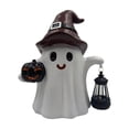 thumbnail image 1 of Halloween Decorations, Resin Ghosts with a Lantern, Solar Cute Spooky Halloween Ghost Figurines for Mantel Shelf Table Garden Decor, 1 of 5