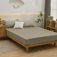 thumbnail image 1 of Halloween Decorations Saving Clearance 2024! VOAVEKE Full Bed Sheets, Lightweight Super Soft Easy Care Bed Sheet, Solid Color Washed Fitted Sheet Piece Mattress Pad Ash Proof Protective Cover Bed, 1 of 5