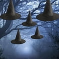 thumbnail image 1 of Halloween Decorations 5PCS Halloween Black Hanging Witches Hats Costume Accessory Decorations, Hanging Wizard Hats for with Hanging Rope, Floating Front Porch Yard Indoor Outdoor Hats Decor, 1 of 8