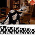 thumbnail image 1 of Halloween Decorations Savings, Halloween Flannel Throw Blanket, 39.37x51.18in, Soft Festive Printed Decorative Blanket Indoor Home Decor for Halloween Thanksgiving Autumn Harvest Holiday, 1 of 10