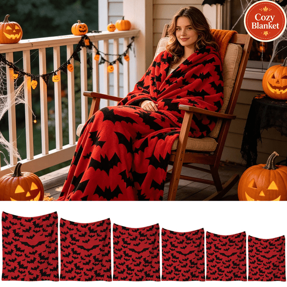 Halloween Decorations Savings, Halloween Flannel Throw Blanket, 39.37x51.18in, Soft Festive Printed Decorative Blanket Indoor Home Decor for Halloween Thanksgiving Autumn Harvest Holiday