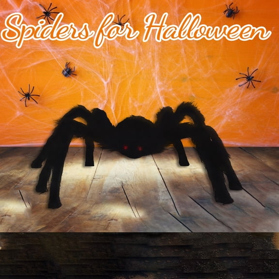 Halloween Decorations Halloween Giant Spider Decorations, Large Fake Spiders Outdoor Big Black Hairy Spider for Outside House Decor