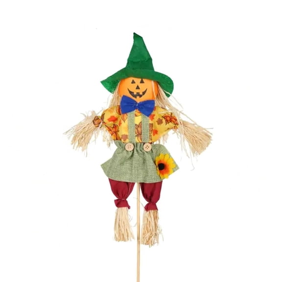 Halloween Decorations Scarecrow for Garden,Yard Stake Wooden Vintage Fall Harvest Set,Scarecrows for Outside,Small Scarecrow Decoration Outdoor(A)