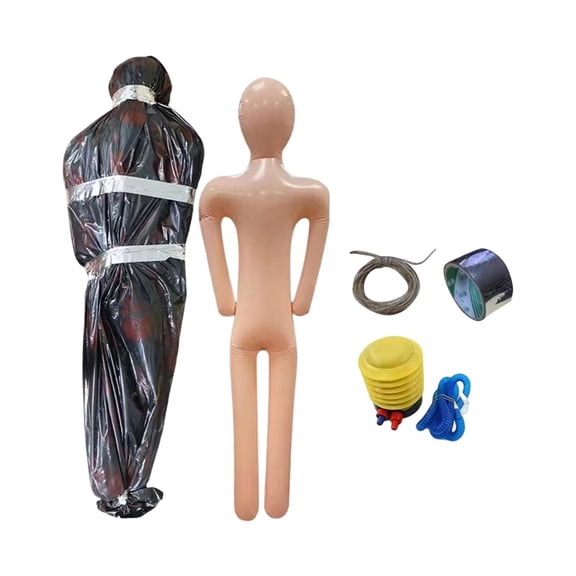 Halloween Decorations Scary Inflatable Man Props for Haunted House Outdoor Yard Party Use Full Accessory Set