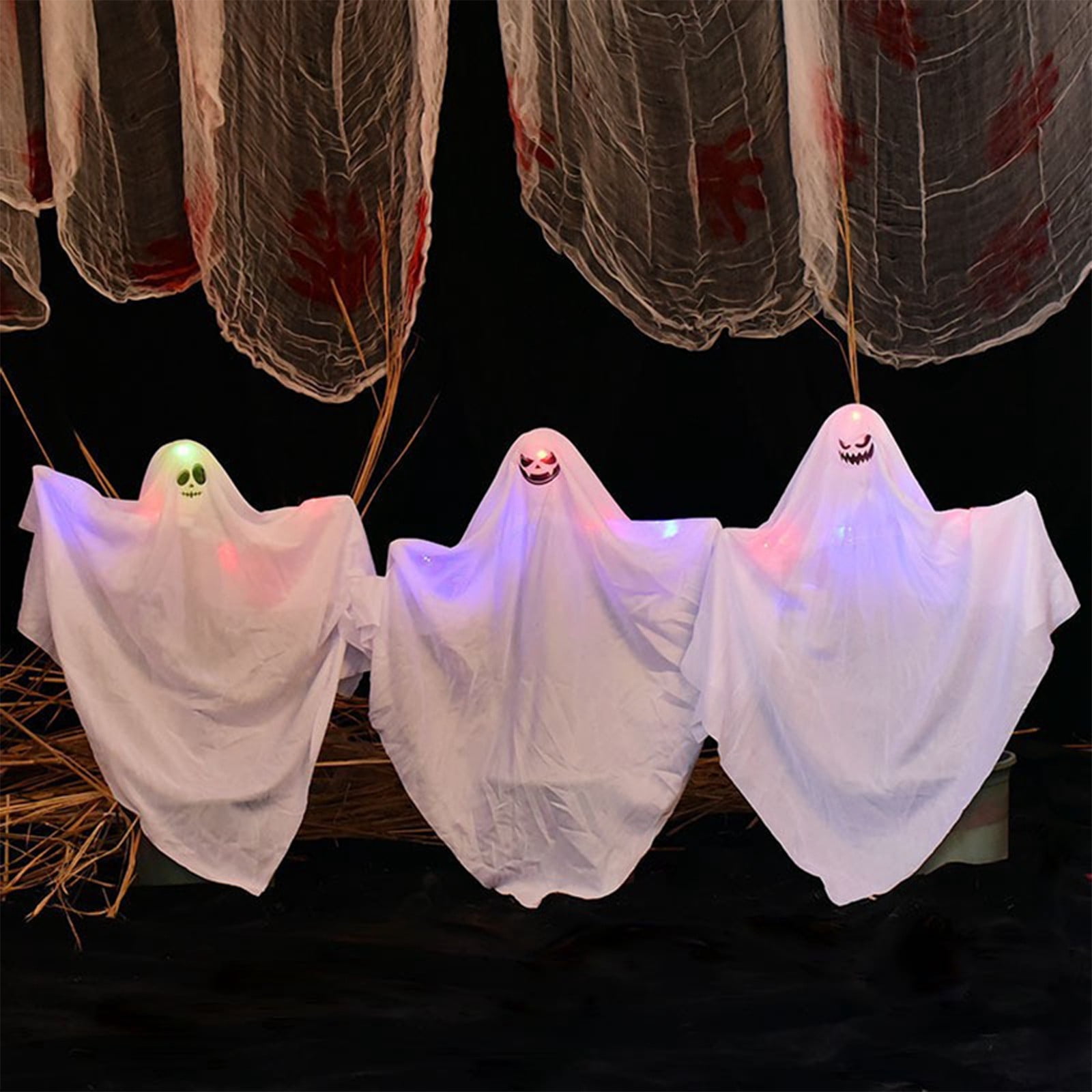 Halloween Decorations Set Of 3 Hanging Ghost Decorations For Halloween ...
