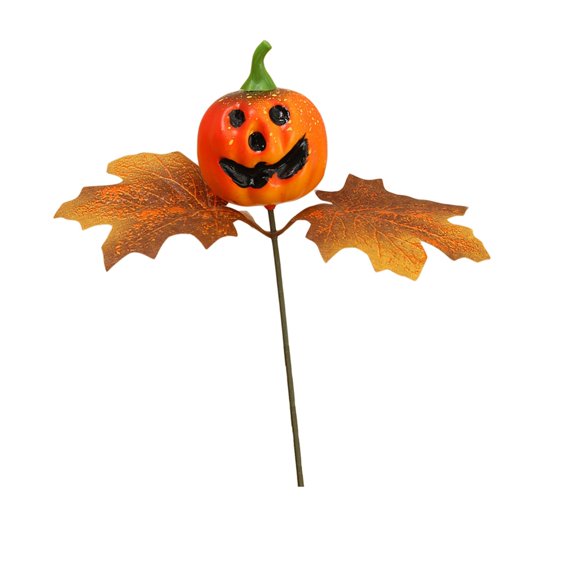 Halloween Decorations Set Pumpkin Autumn Maple Leaf Branch Material Hand Painted for Fall Party Tabletop Mantel