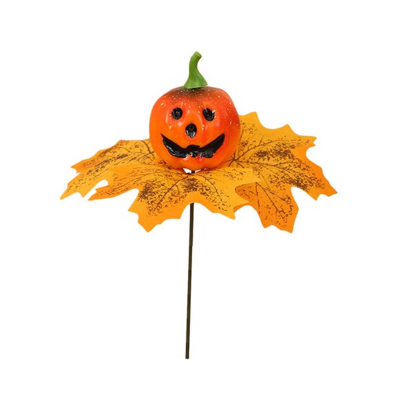 Halloween Decorations Set Pumpkin Autumn Maple Leaf Branch Material Hand Painted for Fall Party Tabletop Mantel