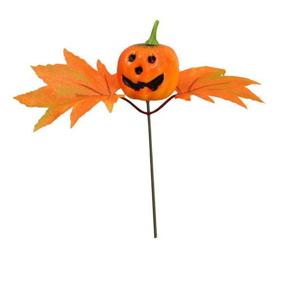 Halloween Decorations Set Pumpkin Autumn Maple Leaf Branch Material Hand Painted for Fall Party Tabletop Mantel