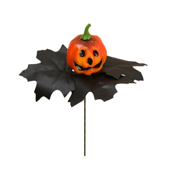 Halloween Decorations Set Pumpkin Autumn Maple Leaf Branch Material Hand Painted for Fall Party Tabletop Mantel