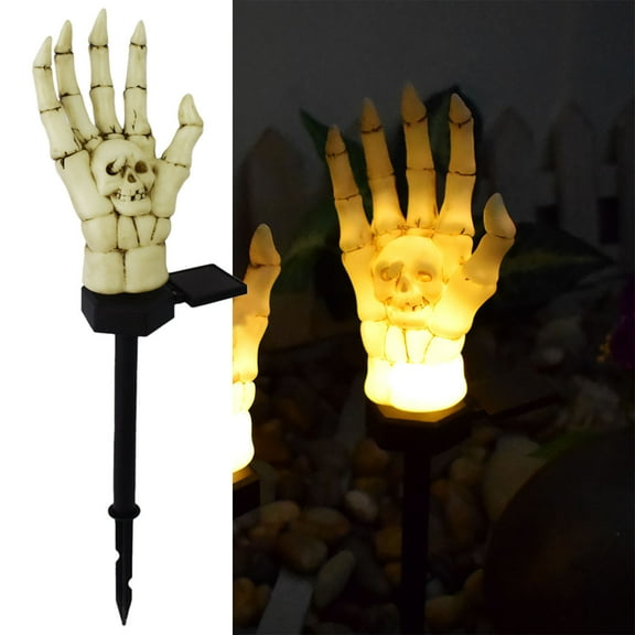 Halloween Decorations Solar Lights Outdoor Solar Outdoor Garden Lights Halloween Ghost Festival Skeleton Palm Ambiance Decorative Lights Plug-Ins