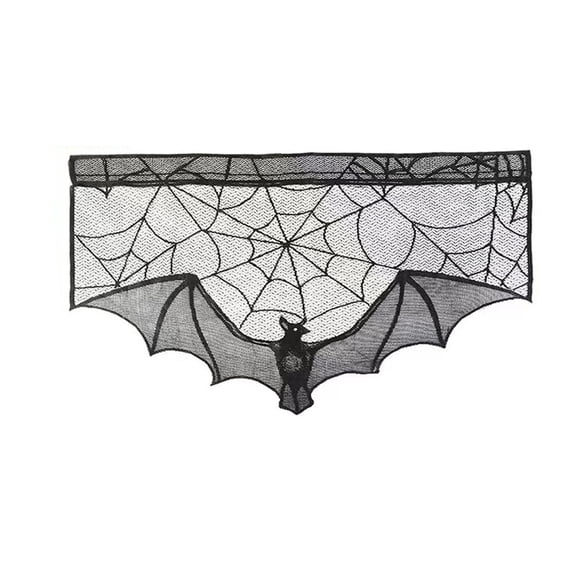 Halloween Decorations | Spooky Halloween Decor Bat Decorations for Indoor Home | Black Web Decoration for Fireplace Mantel | Halloween Party Decor
