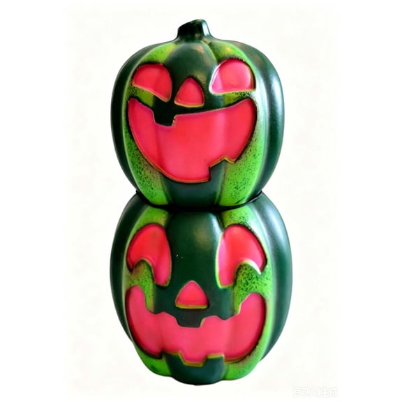 Halloween Decorations, Summer Watermelon Pumpkin Stack Light, Battery-Operated LED Jack-O'-Lantern, Cute Summerween and Party Decor