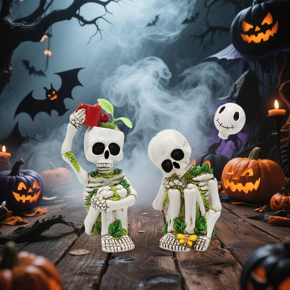 Halloween Decorations,Think Skeleton Set of 2 for Venue Setting, Party Props & Festival Decorations, Spooky Festive Atmosphere Maker for Halloween Celebrations, Ideal for Home, Office & Event Decor