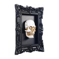 thumbnail image 1 of Halloween Decorations Unique Skeleton Photo Hanging Ornament, Skull Statue Frame Wall Decor 3D Resin Sculpture 4.3"X3.5" Halloween Decor, 3D Frame Wall Deocr Gothic, 1 of 2
