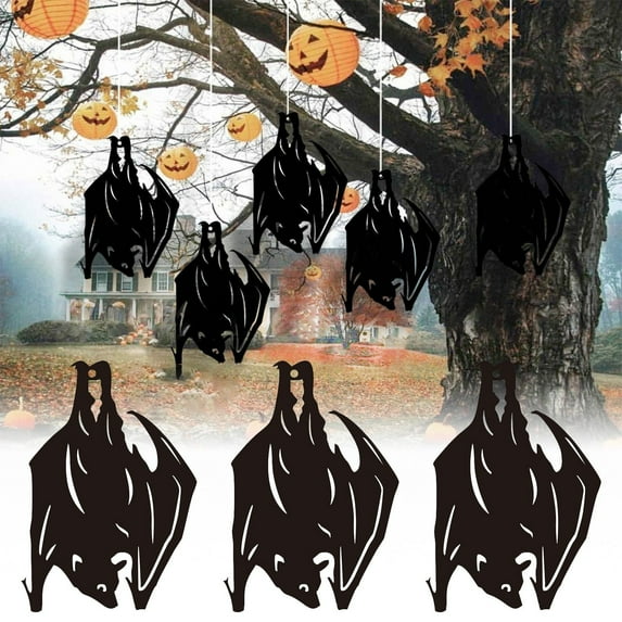 Decorations Upside Down Bat Wooden Bat Door Hanging Black Bat Door Sign Wall Hanging Sign Hangs
