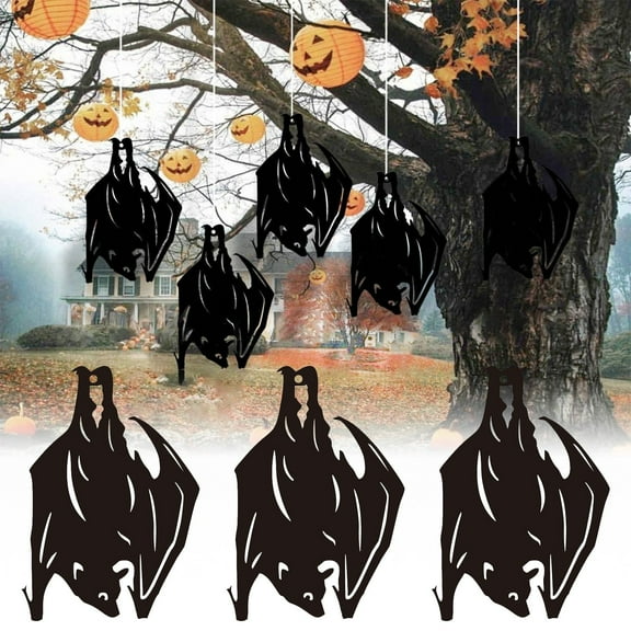 Decorations Upside Down Bat Wooden Bat Door Hanging Black Bat Door Sign Wall Hanging Sign Hangs