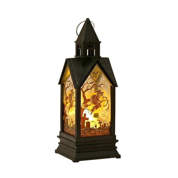 Halloween Decorations, Vintage Decorative Lights with Handle, Hanging Halloween Pattern Lanterns for Haunted House Home Garden Door Party Supplies