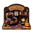 thumbnail image 1 of Halloween Decorations, Vintage Desk Decor,  Spooky Decorations, Led Glowing Freestanding Wooden Party Display 6X6X1 Inch for Indoor, 1 of 3