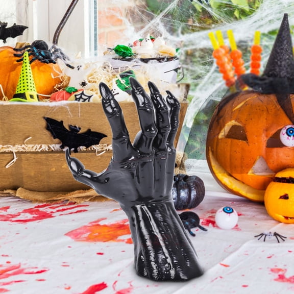 Halloween Decorations, Wall Mounted Creepy Reaching Hands Ornaments, Life-Sized Horror Hands for Gothic Wall Mantle Table Decor, Scary Halloween Party Supplies