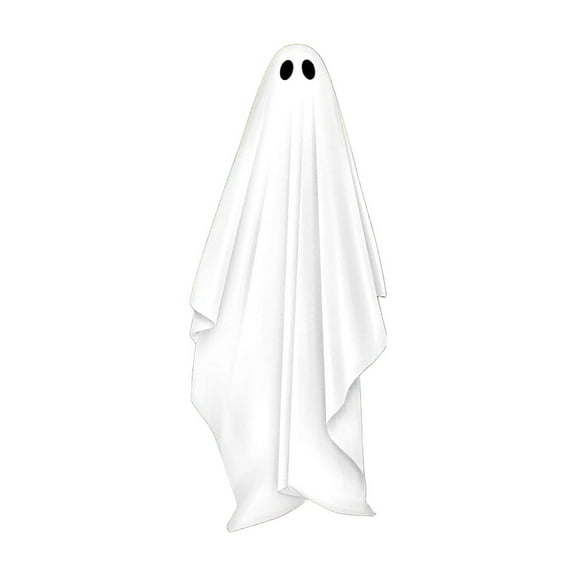 Halloween Decorations Window Clings Decor, 38" Large White Ghost Decal for Mirror Silhouette Halloween Window Decals Indoor, School Home Office Party Supplies for Glass Windows, 1 Sheets