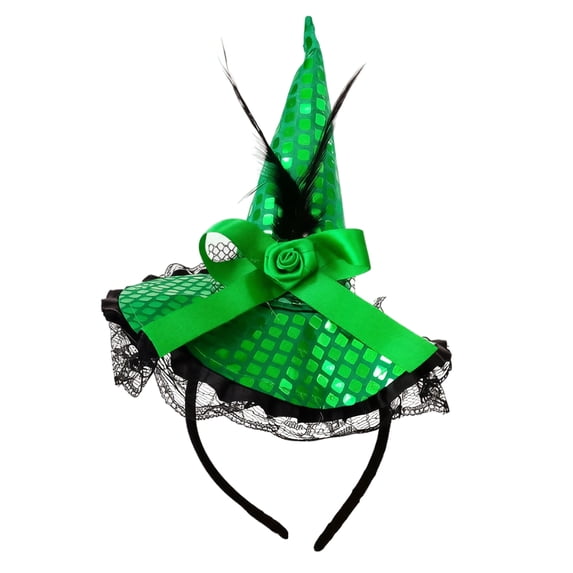 Halloween Decorations Witch Hat Headbands Party Cosplay Witch Costume Costume Accessory for Women 1 PC Multicolor One Size