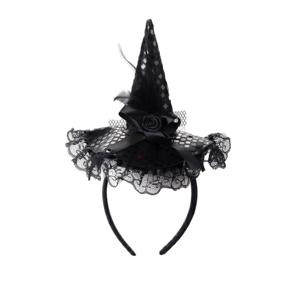 Halloween Decorations Witch Hat Headbands Party Cosplay Witch Costume Costume Accessory for Women 1 PC Multicolor One Size