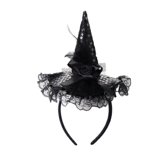 Halloween Decorations Witch Hat Headbands Party Cosplay Witch Costume Costume Accessory for Women 1 PC Multicolor One Size