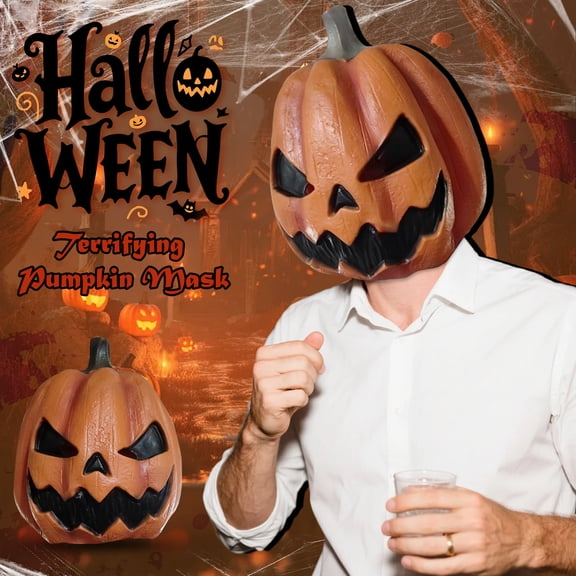 Halloween Decorations for Home Creepy Party Halloween Jackolantern Pumpkin Face Head Masks Novelty Scary for Party and Trick