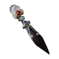 thumbnail image 1 of Halloween Decorations for Home,Crystal Magic Dagger Obsidian Amethyst Wand Carved Stone Witchcraft Decor,Halloween Desk Decorations,7 Inch,1 Pack, 1 of 2