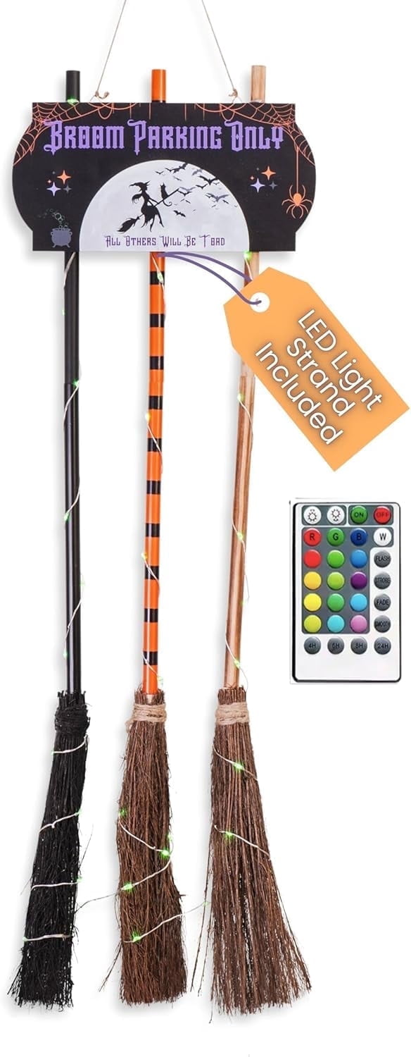Halloween Decorations with Broom Parking Only Sign - Walmart.com