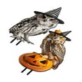 Halloween DecorationsMetal Three Size Owl Metal Texture Insert Outdoor