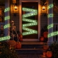 thumbnail image 1 of Halloween Decorative Barrier Tape,Glow In Dark Ghost Warning Strip with Flexible Cuttable Texture,Long Halloween Prop for Yard Escape Room Classroom Party Scene Layout(Green), 1 of 7