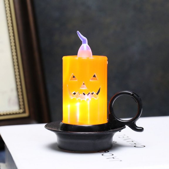 Halloween Decorative Candle Cup Skull Candle Light LED Glow Halloween Horror Decorative Props Pumpkin Lantern