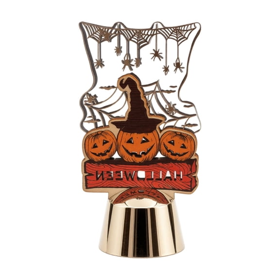 Halloween Decorative Lamp with Trophy Design, Metal Base & Resin Body for Home Party Centerpiece