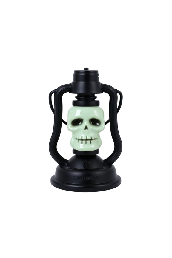 Halloween Decorative Lantern, Mini Luminous Skull Retro Lantern, 1 Piece Portable Halloween Decoration, Spooky Desktop Ornament for Party Haunted House Home Porch Tabletop Holiday Decoration
