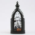 thumbnail image 1 of Halloween Decorative Pumpkin Lantern, LED Gothic Pumpkin Skeleton Witch Lamp for Hanging, Battery Operated NIght Light for Indoor Outdoor Tabletop(Skeleton), 1 of 8