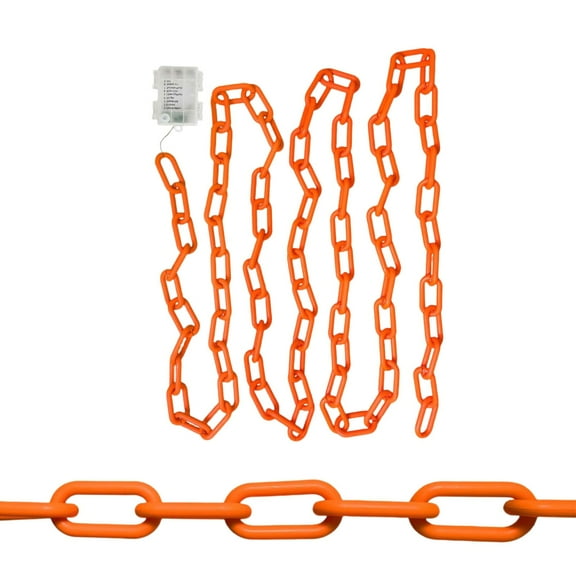 Halloween Decorative String Lights, Plastic Chain Link Battery Fairy Lamp, 8 Lighting Modes with Timer Function for Indoor Outdoor Spooky Party Ambiance