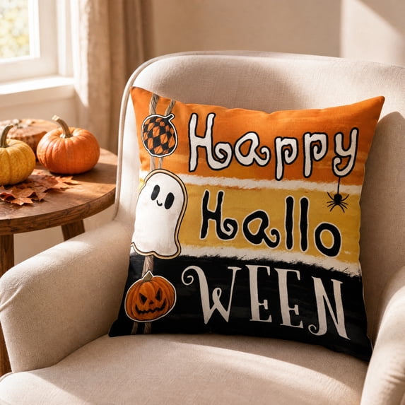 Halloween Decorative Throw Pillow Cover Cushion Case Digital Print Sofa Couch Pillowcase for Living Room Bedroom Home Decor by OVFUIZ