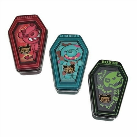 Halloween Deddy Bears Dead Cute Candy Bears, 1.2 Ounce Tin - 3 Tins