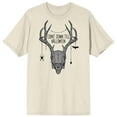 thumbnail image 1 of Halloween Deer Skull Countdown Till Halloween Men's Natural T-Shirt-3XL, 1 of 4