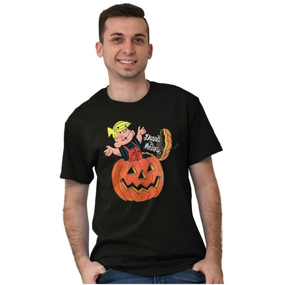 Halloween Dennis The Menace Pumpkin Men's Graphic T Shirt Tees Brisco Brands 3X