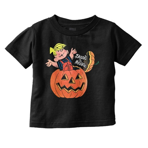 Halloween Dennis The Menace Pumpkin Toddler Boy Girl T Shirt Infant Toddler Brisco Brands 2T