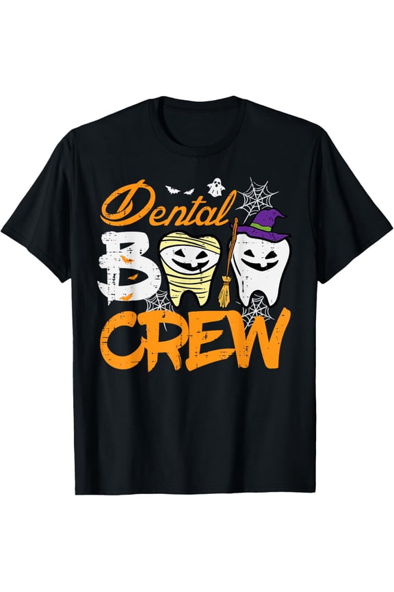 Halloween Dental Boo Crew Dentist Costume Teeth Women Men T-Shirt100% pure cotton short-sleeved shirt for both men and women