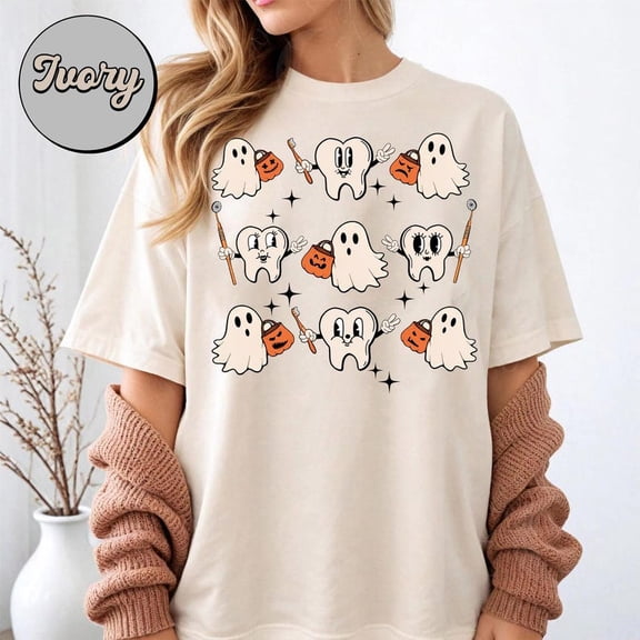 Halloween Dental Shirt, Spooky Dentist Shirt, Halloween Dental Hygiene Shirt, Dentist Gift