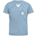thumbnail image 1 of Halloween Dentist Scrubs Costume Light Blue Adult T-Shirt - Small, 1 of 1