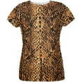 thumbnail image 1 of Halloween Desert Brown Snake Snakeskin Costume All Over Womens T Shirt Multi LG, 1 of 2