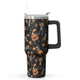 thumbnail image 1 of Halloween Design 40oz Tumbler w/Handle - Ghosts/Pumpkins Double Wall Insulated Stainless Steel Cup, Leakproof Lid, Gift Ready, 1 of 5