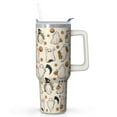 thumbnail image 1 of Halloween Design 40oz Tumbler w/Handle - Ghosts/Pumpkins Double Wall Insulated Stainless Steel Cup, Leakproof Lid, Gift Ready, 1 of 3