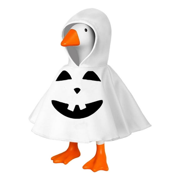 Halloween Desk Goose Outfits 7 Inch, Desktop Goose Accessory Mini Hoodie Halloween Goose -White For Desk